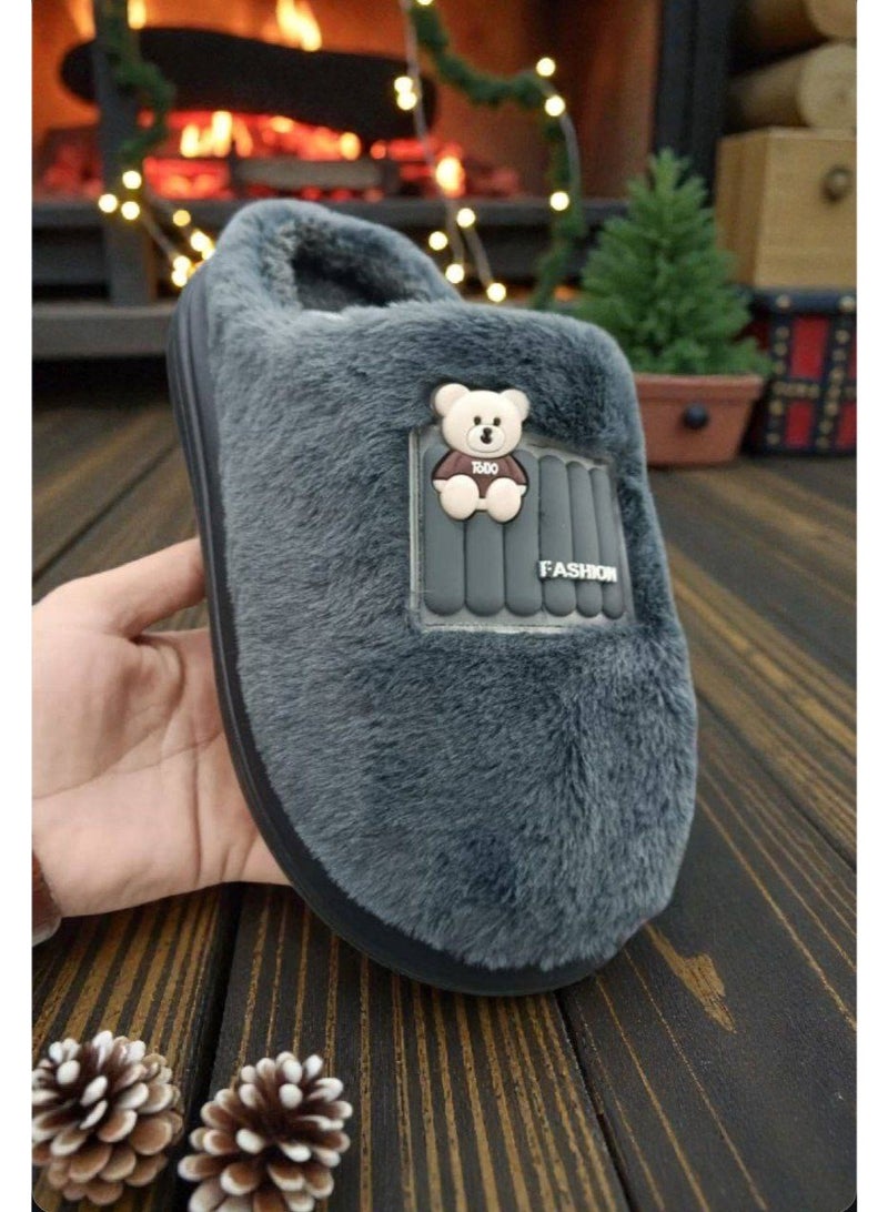 Ultra-Soft Plush Winter Indoor Slippers with Cozy Fur Lining and Anti-Slip Flexible Sole - Image 2